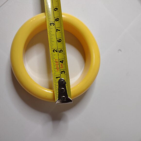 8 Inch Vintage Thick Yellow Bangle - Picture 12 of 12